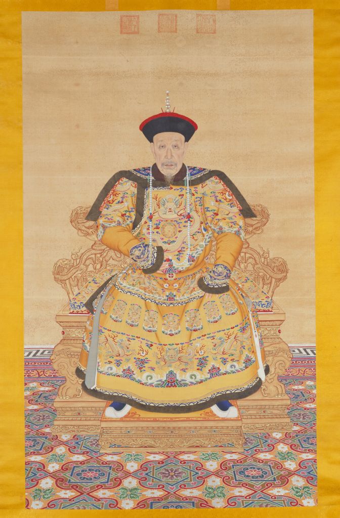 图片[1]-Miao Bingtai’s portrait of Emperor Qianlong’s court uniform-China Archive